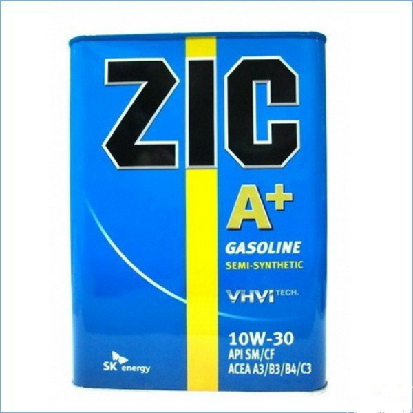Моторное масло Zic A+ 10w30 полусинтетическое (4 л)
